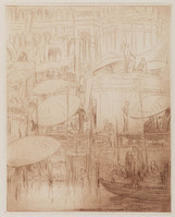 KG 09343
<br/>
Baden en bidden in de Ganges in Benares
<br/>
<em>Nieuwenkamp, Wijnand Otto Jan (1874-1950)</em>